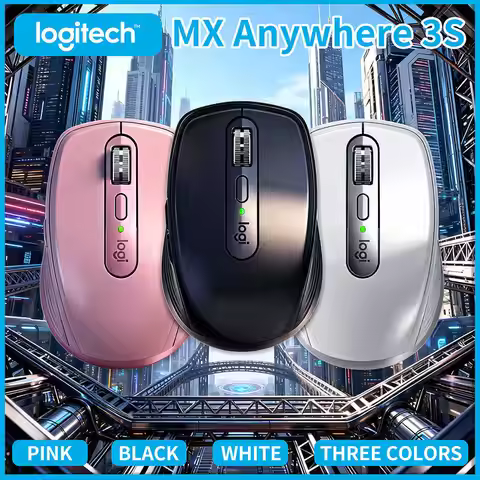 Top-Tier Logitech MX Anywhere 3S - 8K DPI, Hyper-Scroll,Comfortable Touch, Silent Click, 3-Device Bl