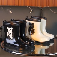👼🏻ZZChildren's Rain Boots Boys' Shoe Cover Waterproof Non-Slip Rubber Shoes Girls' Rain Boots Children's Medium and Larg