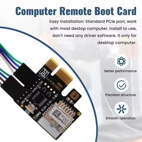 AT41Tuya Wifi Computer Power Reset Switch PCIe Card for PC Destop Computer,APP Remote Control,Suppor