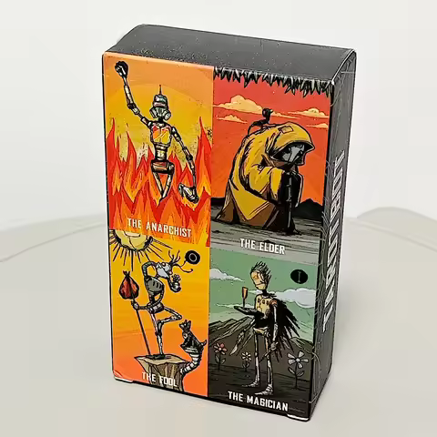 12*7cm A Robot Themed Tarot Deck 80 Pcs Robot Cartoon Tarot Cards Based on Rider System