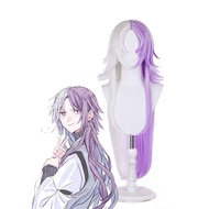 Universal cos Wig Sigma cosplay Anime Bungou Stray Dogs Season 4 White and Purple Two-tone Long Hair