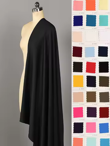 Thin Soft Scuba Knit Anti Wrinkle 4 ways Stretch,Sewing Skirt T-shirt Jacket by Half Meter