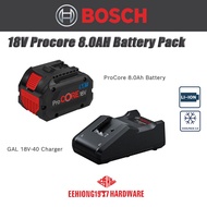 BOSCH ProCORE 18V 8.0Ah Battery Pack GAL1840V Charger Bosch Bateri Bosch Charger