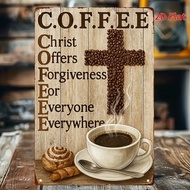 1 rustic coffee wood or acrylic hanging sign, wall decor with an inspirational Christian message - 2