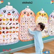 DEALSHOP Talking ABC Poster, Interactive Music Poster Electronic Alphabet Wall Chart, Creative Audio