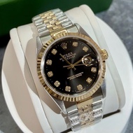 Rolex Rolex Men's Watch Log Gold Black Dial Diamond Automatic Mechanical Watch Men's Watch 16233