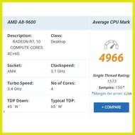 ☜ ❀ ☏ Original A8 Series A8 9600 CPU 3.1 GHz 65W Quad Core Processor Socket AM4 AMD Radeon R7 9600