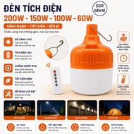 Super bright 200w-150w-100w-60w rechargeable led light bulb with smart hanger sieure2020