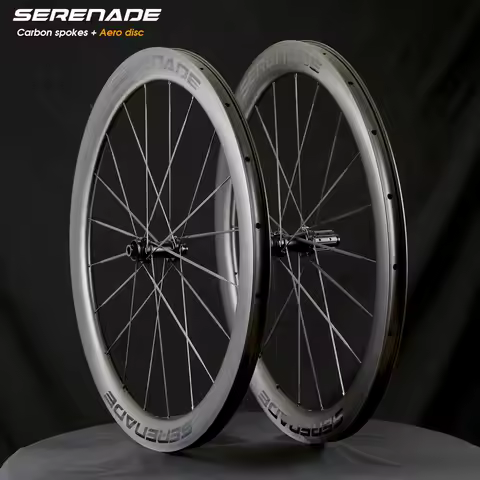 Serenade Newest Aero+ Road Bicycle Wheels With 3.3mm Carbon Spokes Ratchet System 36T Hub 23mm inner