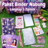 [5 Ziplock] A6 pack of jelly binders, financial binders A6 binders sequin binders, daisy binders, ho