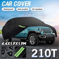 4.4x1.9x1.9m Full Car Cover Winter Snow Cover Waterproof Auto Case Cover Anti-UV Dust-proof Weather Protection For Jeep/
