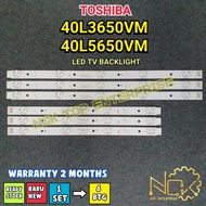 TOSHIBA 40L3650VM 40L5650VM LED BACKLIGHT BARU / READY STOCK 40L3650 40L5650