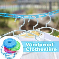 5m Portable Anti-skid Anti-slip Windproof Clothesline Clothesline Rope Travel Outdoor Quilt T0g2