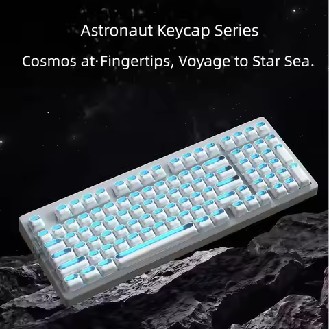 XVX Astronaut Keycaps with Backlighting PBT Magnetic Axis Mechanical Keyboard Caps ev63