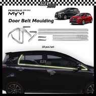 Perodua Myvi G3 2018 - 2024 CHROME Door Belt Moulding Window Lining Bodykit GEARUP Accessories 2019 