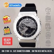 Original G Shock Men GM-2100-1A GM2100-1A Digital GM Tmj Besi Metal Bezel Watch Silver Black Resin B