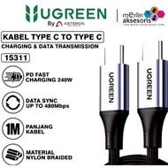 Ugreen 15311 C to C 240W nylon data cable 1M black