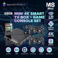 Smartifact MXQ Pro M8 MINI（Support God of War） 4K Smart TV Box + Game Console Set Support 2.4G WiFi 