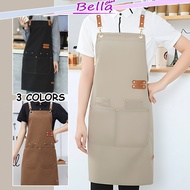 RIONA Apron Kanvas Tebal Kalis Air untuk Dapur Barista Apron Dapur Kalis Air