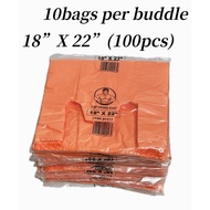 18”X 22” (100pcs+/-) 10bags per buddle Cap Orang Kuat Plastic Bag Carry Bag 18X22 (100pcs+/- X 10bag