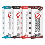 Spike Condom Kondom Berduri Tebal Reusable Condom Kondom Tahan Lama Crystal Spike Penis Sleeve Kondo