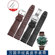 2023 New☆☆ The leather watch strap is suitable for the little prince Mark XVIII Spitfire fighter folding buckle strap of the IWC pilot 20mm