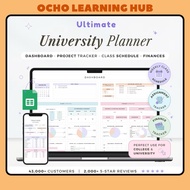 University Planner Spreadsheet Google Sheets | Student Planner & Assignment Tracker | Class Timetabl