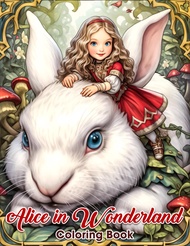 Alice in Wonderland Coloring Book: Journey Through 60 Illustrations of Alice in Wonderland, Boasting