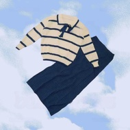 Setelan Rok Rajut Dan Sweater Blaster Rajut Anak Umur 6-12 Tahun Satu Set