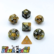 7 Dice Polyhedral Gold Dragon Dice Set + Pouch | Rowons & Dragons | Board Game