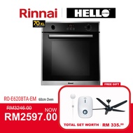 Rinnai 60cm / 70Liter Built In Oven Model : RO-E6208TA-EM