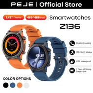 [PeJe Z136 Smart Watch] 1.43 "High-Definition Round Screen  466 * 466 Resolution  IP68 Waterproof  1