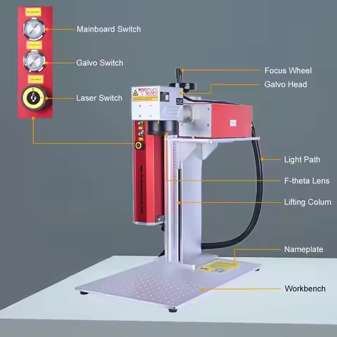 Versatile 5W UV Laser System JPT Source Mark Engrave Cut & Water Chiller Rotary Axis Optional