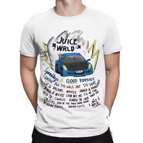 Juice Wrld Vintage T Shirt for Men Women Pure Cotton Vintage T-Shirts Round Neck Tee Shirt Short Sle