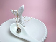 天然海水珍珠 大溪地黑珍珠 銀款吊墜 贈項鏈