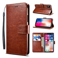 Vivo Y17 Y15 Y12 Y91 Y91i Y95 Y19 V7 V7+ Plus Y83 Y81 Y50 Y11 Vivo 1718 Solid Color Flip Cover Simple Leather Phone Case