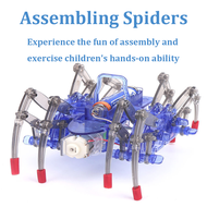 【MY STOCK】DIY Assemble Intelligent Electric Spider Robot Toy Kit Science Robot Toys Educational Mode