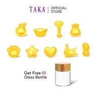 TAKA Jewellery  1gm 999 Petite Gold in Glass Bottle - Assorted Design [Bundle Deals]