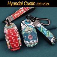 5 buttons Luxury key case for Hyundai Custin 2023 2024 Hyundai Custin key case