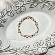 粉晶 葡萄石 月光石 摩根石 水晶 手鍊