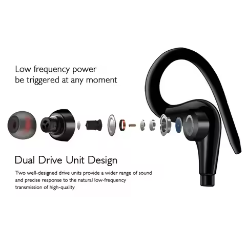 3.5m Sport Waterproof Headphone Portable IPX5 Waterproof Earbuds Headphones Swimming Sport In Ear Ea