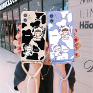 Softcase Macaron Motif + TALI Sling oppo A96 A76 A16K A16e A16 A54 A55 A74 4G A95 4G Reno 7 4G 5G 7z