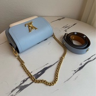 LV Lockme Tender寶寶藍/白皮革雙層兩用包