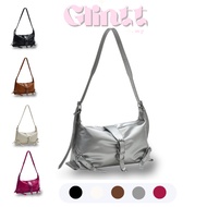 GLINTT.MY - DEENA WOMEN SHOULDER BAG, SLING BAG,  Y2K & RETRO VIBE GLOSSY & KOREAN STYLE  BEG TANGAN