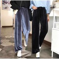 Korean Style Long Pant Velvet Pants Plus Size High Quality Pant Elegant Pant Straight Cut