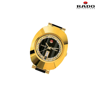 Rado Diastar Automatic นาฬิกาข้อมือสุภาพบุรุษ 11 พลอย สายทอง รุ่น R12413583 - หน้าดำ/ทอง