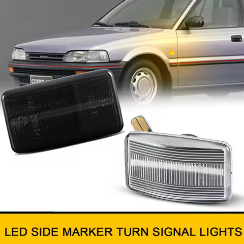 2x Dynamic Side Marker LED Turn Signal Lights For Toyota MR2 AW10 Starlet EP80 Carina Celica Corolla
