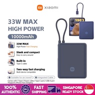 Xiaomi Power Bank 3c Certifed 10000mAh 33W(Built-in Cable) Pocket Size Fast Charging Powerbank CCC