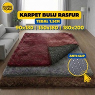 Anti-Slip Rasfur Fur Carpet Floor Mat Carpet Ruang Tamu Karpet Bilik Tidur