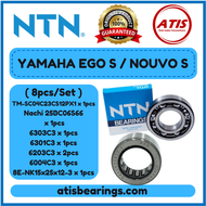 NTN YAMAHA Ego Ego S Nouvo S ( 8pcs/Set-C3 ) Engine Transmission Bearings NTN-8E-NK15X25X12-3